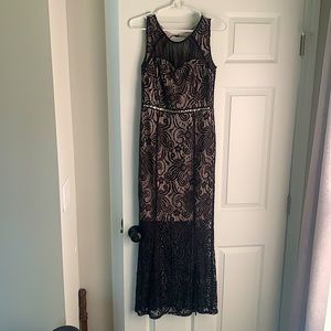 Black Lace Semi-Formal Dress with Lining 1920’s style